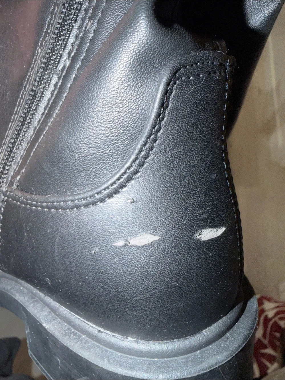 Steve Madden Black Knee High Riding Boots Size 6.5 Side Zip